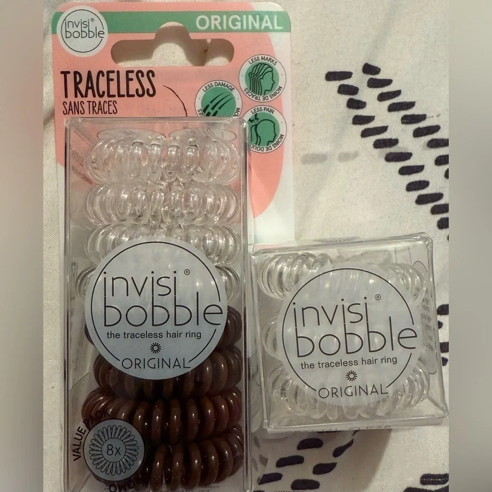 Invisibobble Traceless Hair Rings - Clear and Brown